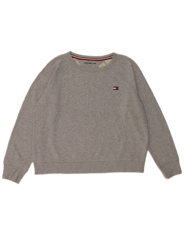 Женский свитер Tommy Hilfiger UK 16, большой серый хлопок