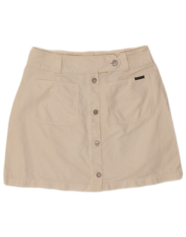 CALVIN KLEIN Женская мини-юбка W30 среднего цвета, хлопок белого цвета