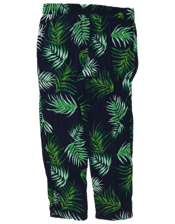 Женские повседневные брюки Marks & Spencer UK 14, большие W34 L28, темно-синие с цветочным принтом