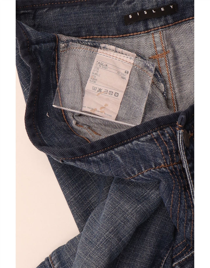 Мужские джинсовые шорты карго Sisley IT 48 Medium W34 Синие, хлопок
