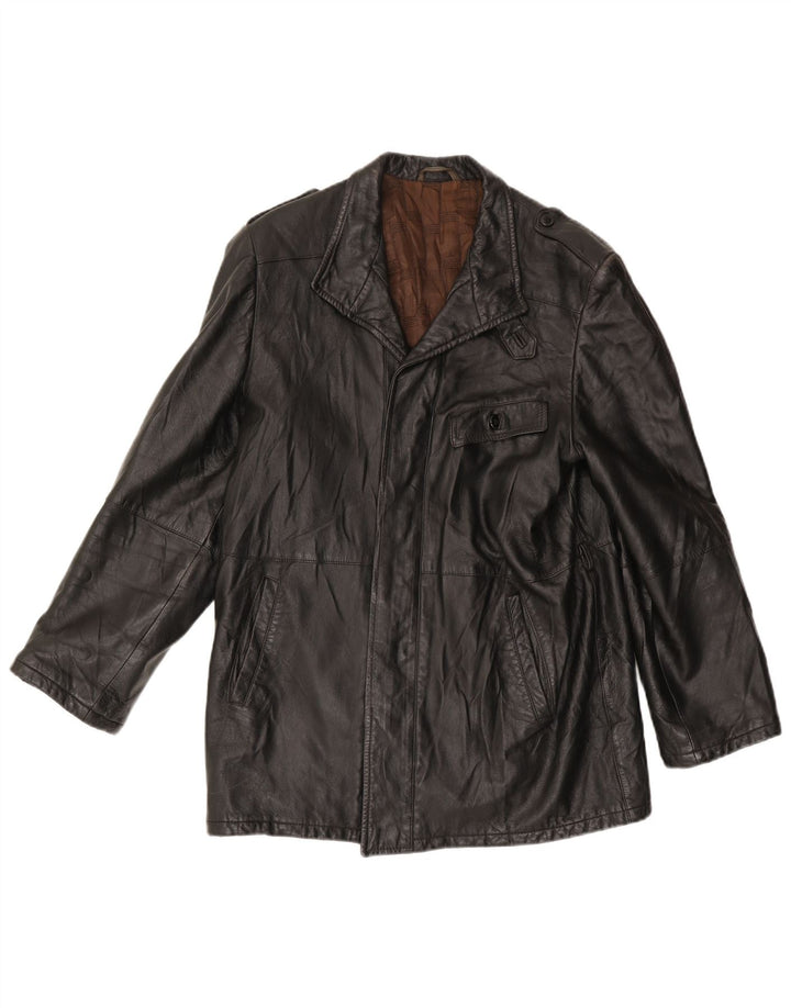 ANFOR Мужская кожаная куртка IT 48 Medium Black