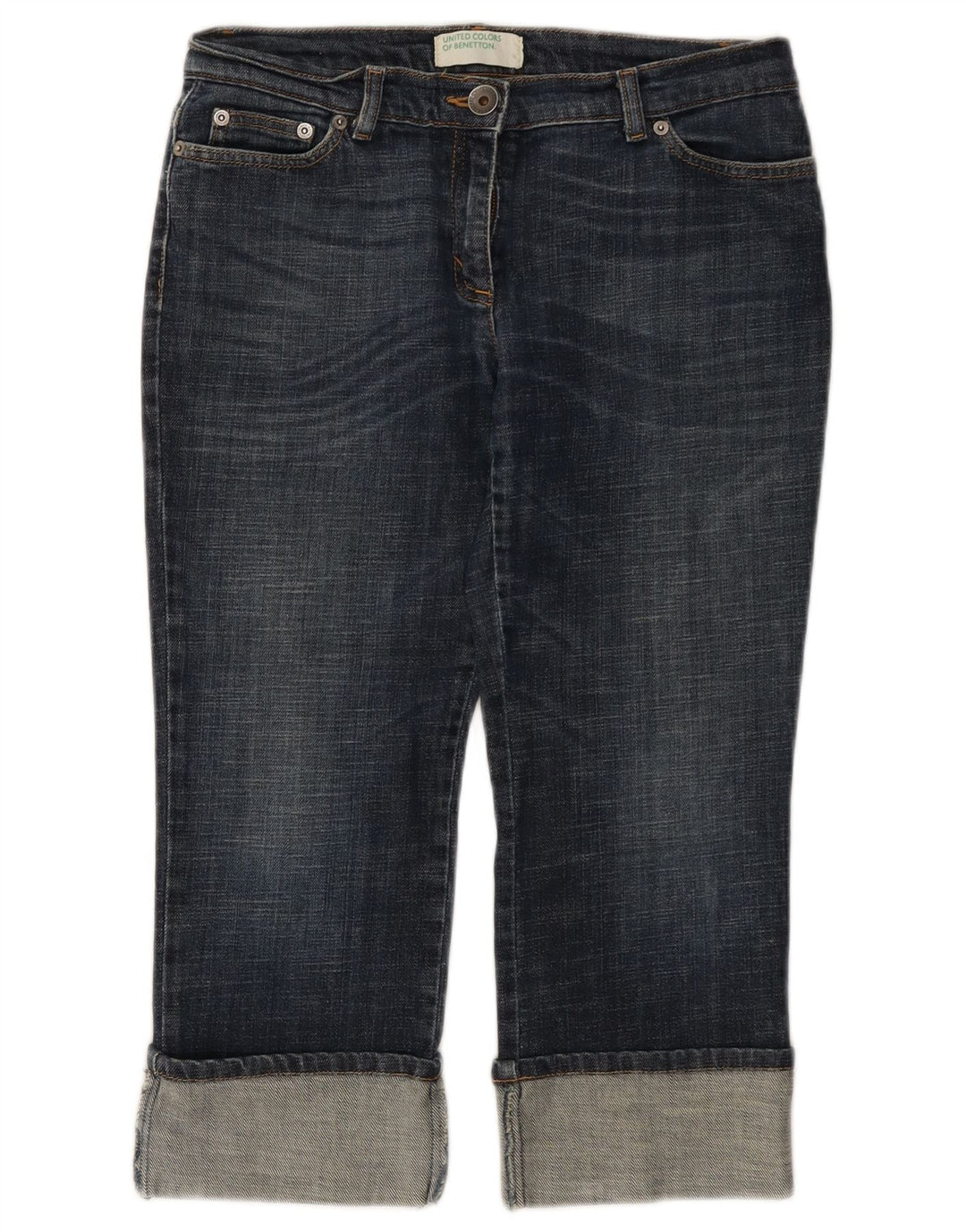 Джинсы-капри женские BENETTON W28 L21 синие