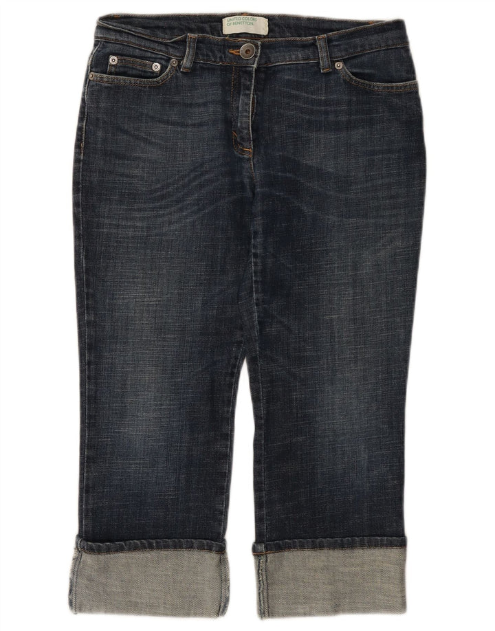 Джинсы-капри женские BENETTON W28 L21 синие