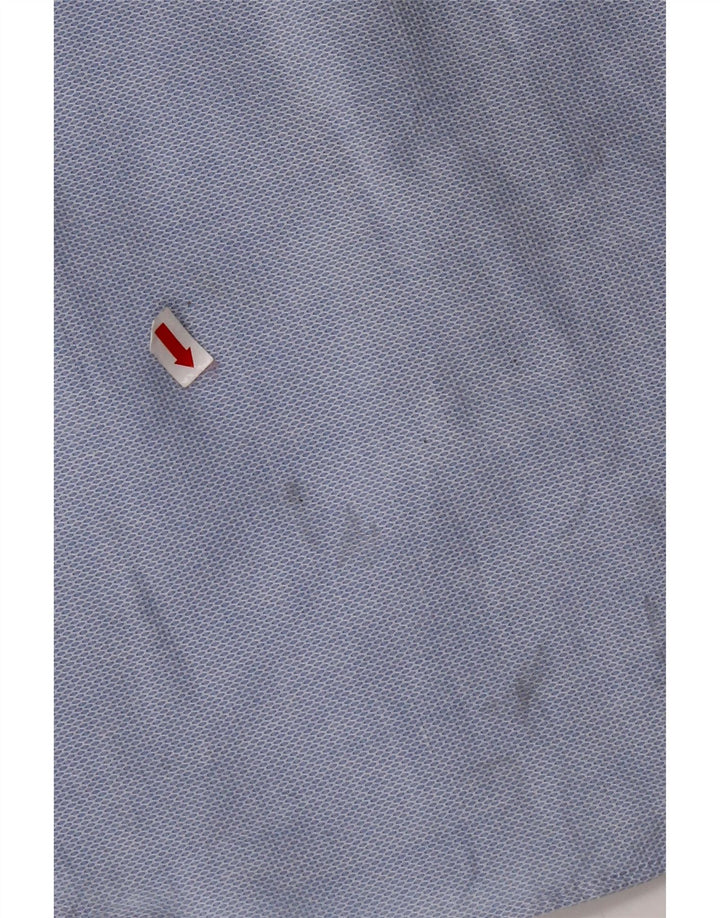 Мужская рубашка узкого кроя ZARA, большой синий хлопок