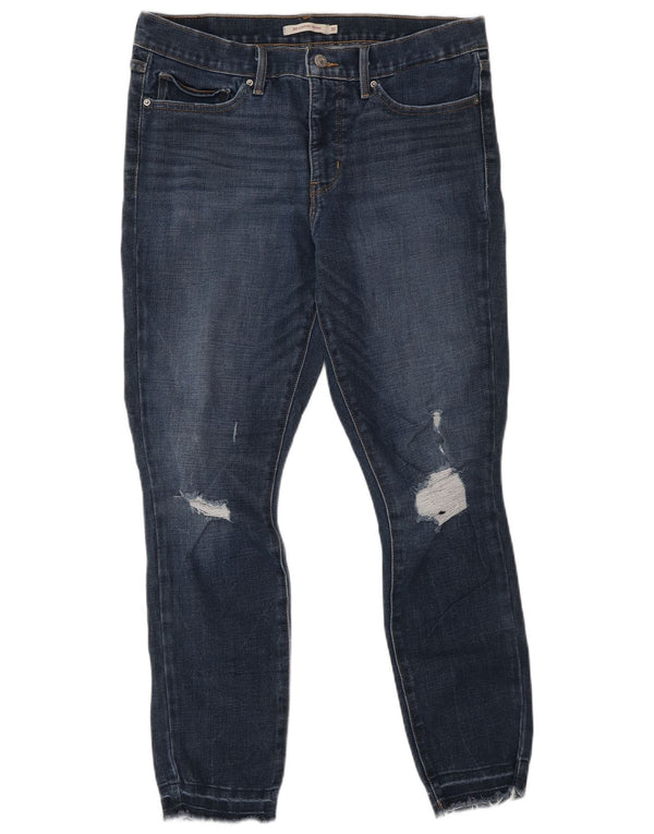 Женские джинсы скинни Levi's 311 с потертостями W31 L30, синий хлопок