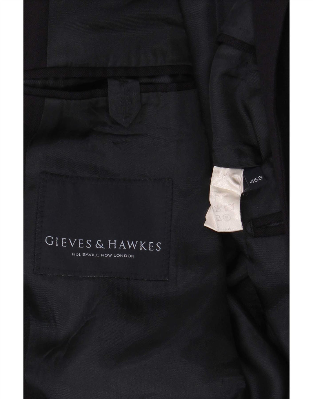 Мужской пиджак Gieves & Hawkes на 2 пуговицах, Великобритания, 46, 3XL, темно-синий, шерстяной