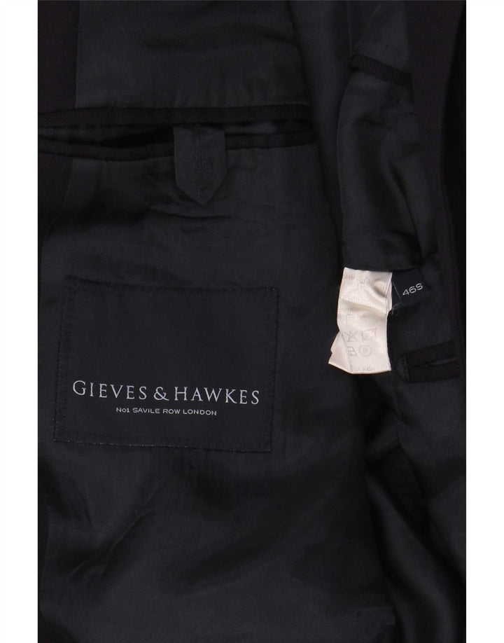 Мужской пиджак Gieves & Hawkes на 2 пуговицах, Великобритания, 46, 3XL, темно-синий, шерстяной