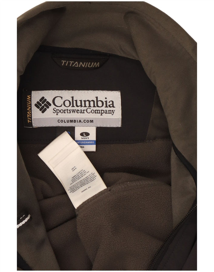 Мужская ветровка Columbia Interchange UK 40, большая черная нейлоновая куртка