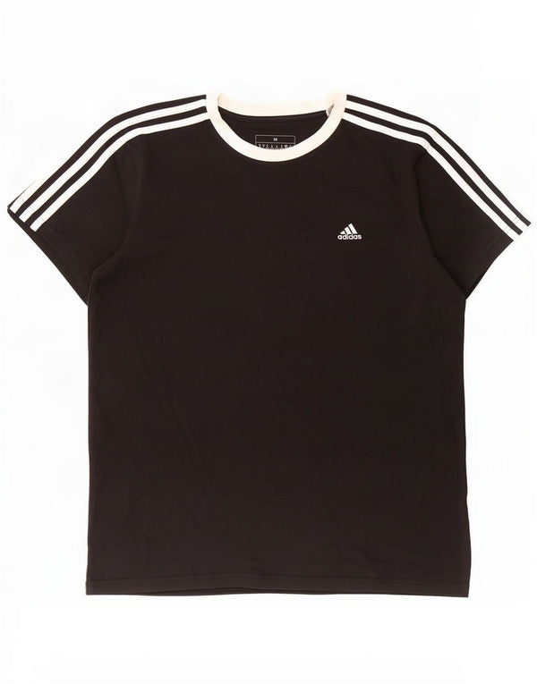 Женская футболка Adidas Top UK 12/14, средний черный хлопок