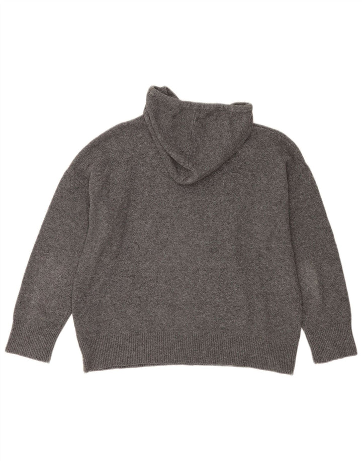 Женский свободный джемпер с капюшоном Zara UK 10, маленький серый полиэстер