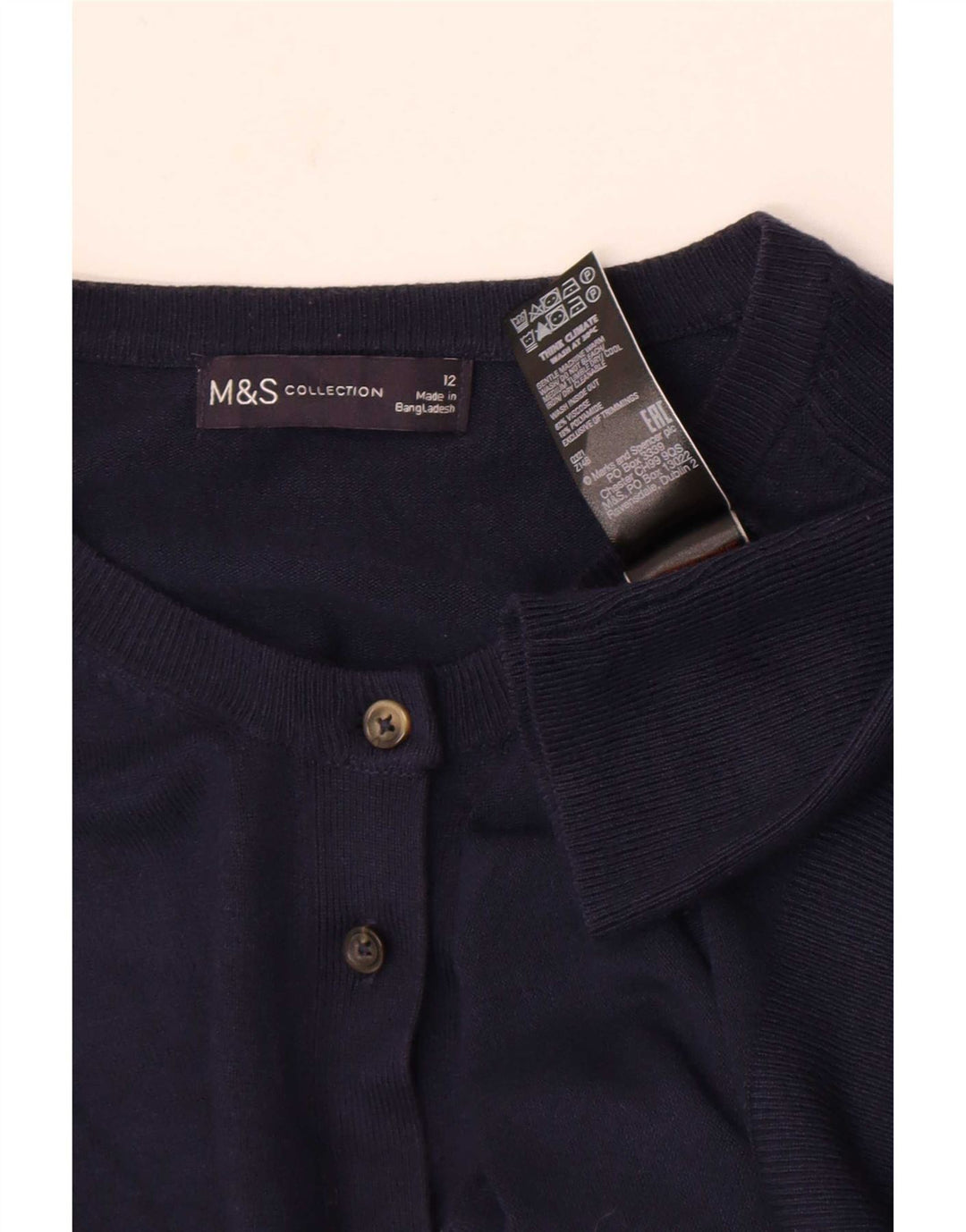 Женский кардиган Marks & Spencer UK 12, средний темно-синий из вискозы
