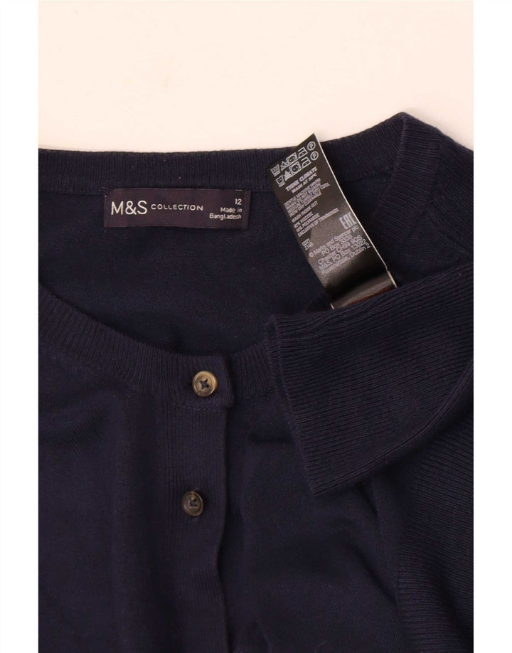 Женский кардиган Marks & Spencer UK 12, средний темно-синий из вискозы