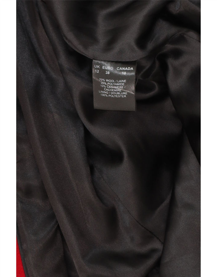WINDSMOOR Womens Double Breasted Coat UK 12 Medium  Red Wool Vintage Windsmoor and Second-Hand Windsmoor from Messina Hembry 