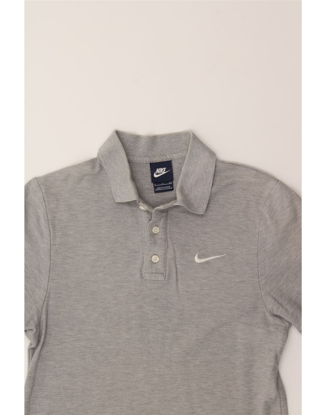 NIKE Mens Polo Shirt Small Grey Cotton Vintage Nike and Second-Hand Nike from Messina Hembry 