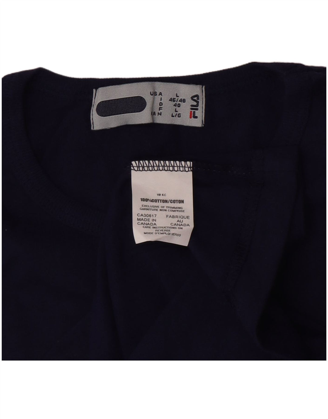 Женская футболка Fila Top IT 46/48, большая, темно-синяя, хлопок