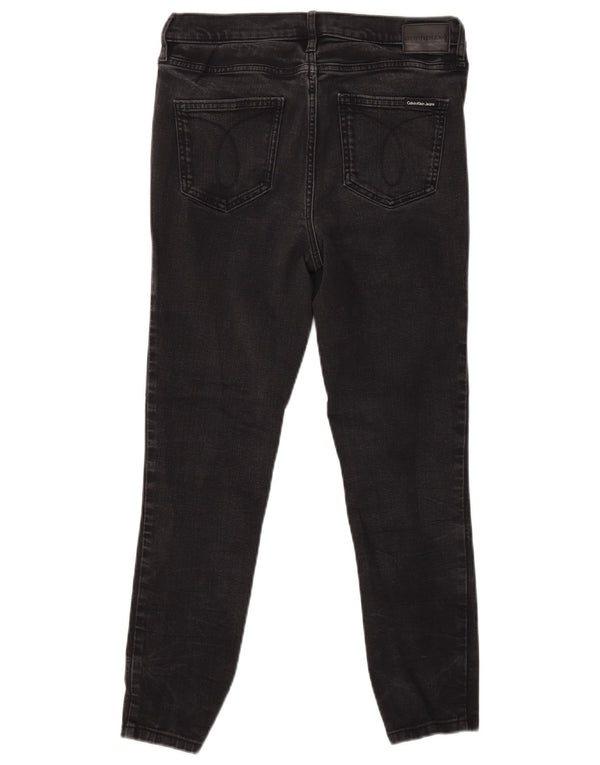 Женские джинсы скинни CALVIN KLEIN US 10, средние W30 L28, черный хлопок