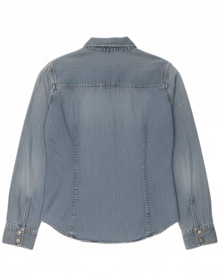 Женская джинсовая рубашка Calvin Klein Jeans, хлопок среднего синего цвета