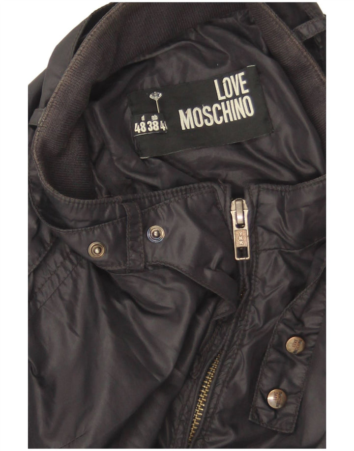 Мужская куртка-бомбер Moschino UK 38, средний черный из полиамида