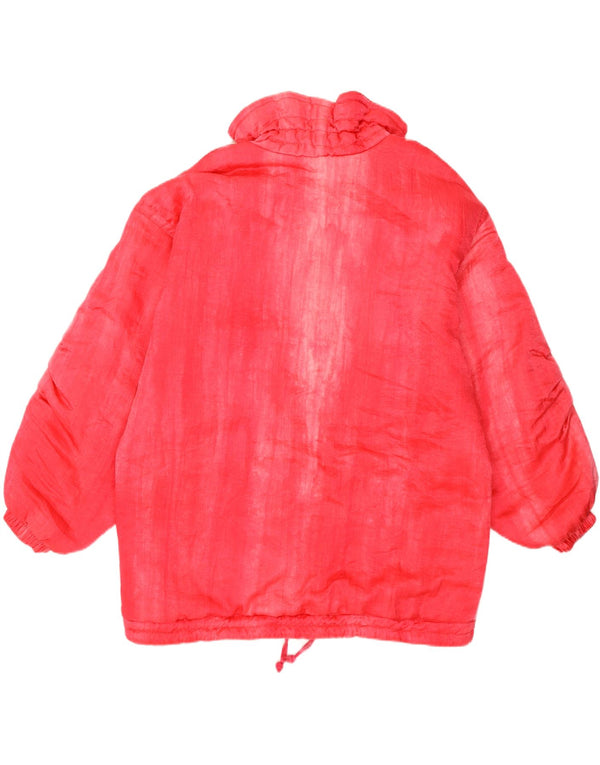 Peralp Womens Oversized Windbreaker Jacket IT 42 Medium Pink Polyamide