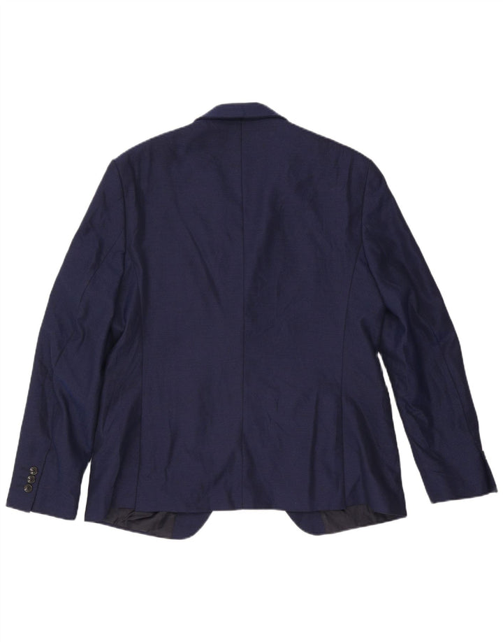 Мужской пиджак на 1 пуговице Zara EU 54 XL темно-синий