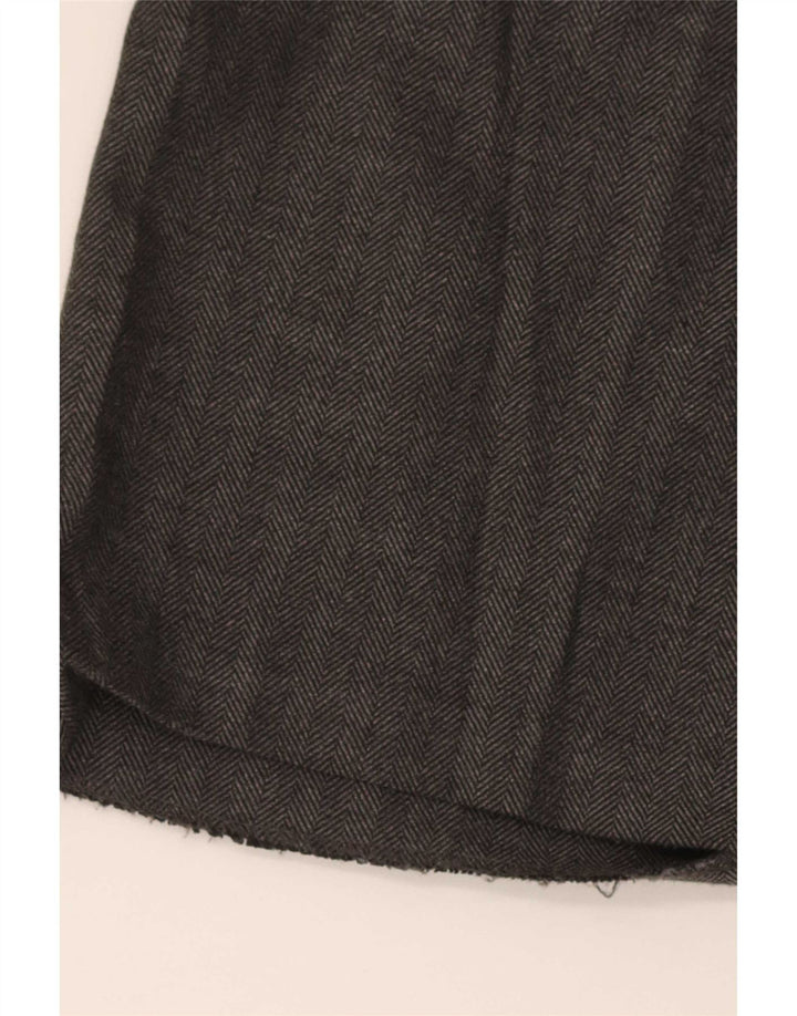 Женские широкие брюки чинос Zara, средние W28 L30, серые с узором «в елочку»