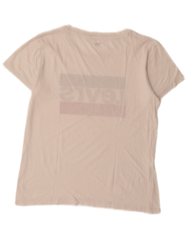 Levi's Womens Graphic T-Shirt Top UK 10 Small White