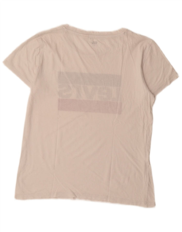 Женская футболка с рисунком Levi's Top UK 10, маленькая белая