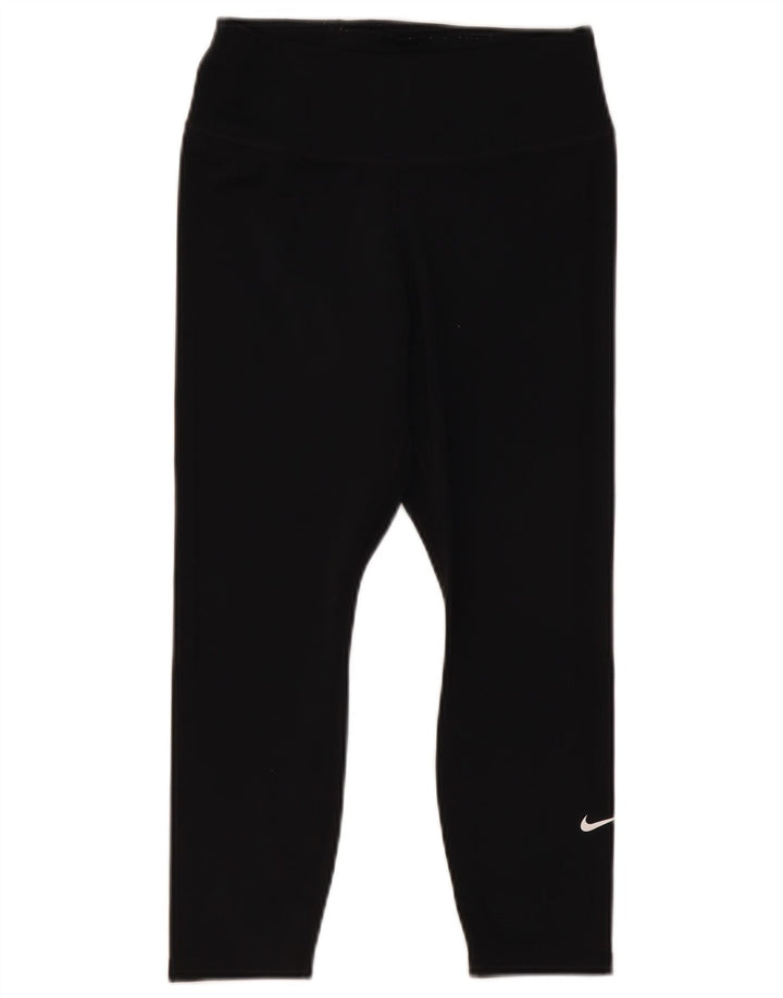 Женские леггинсы-капри Nike Dri Fit UK 8, маленькие черные
