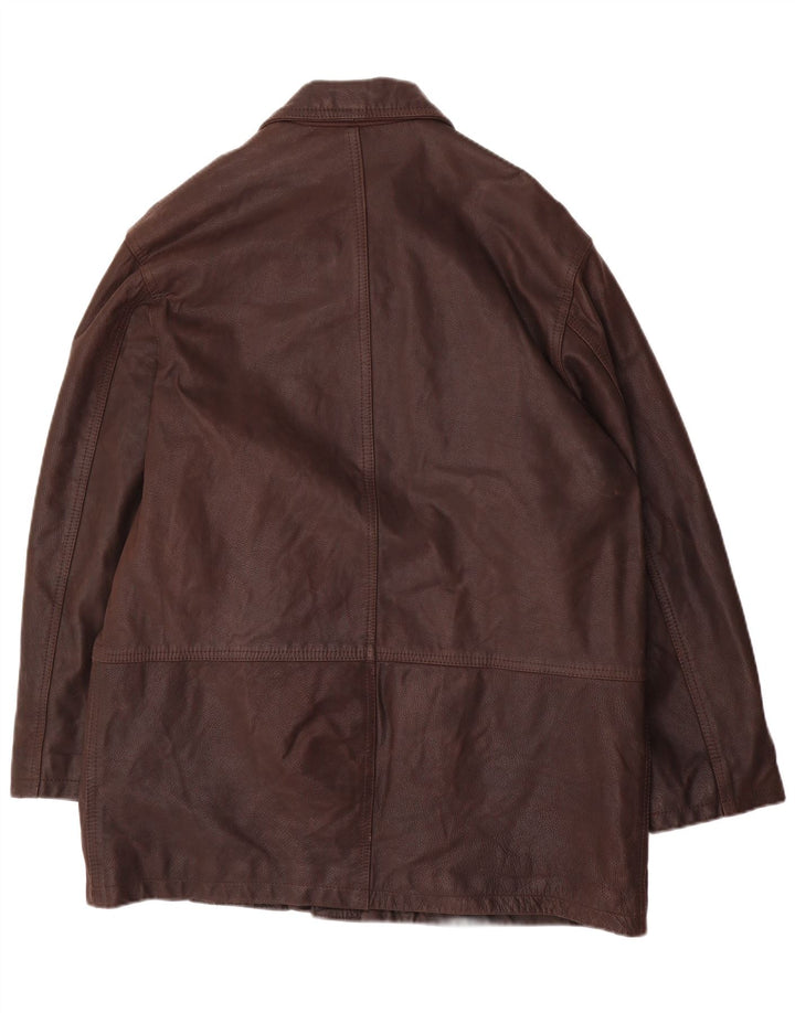CONBIPEL Мужская кожаная куртка UK 42 XL Коричневая кожа