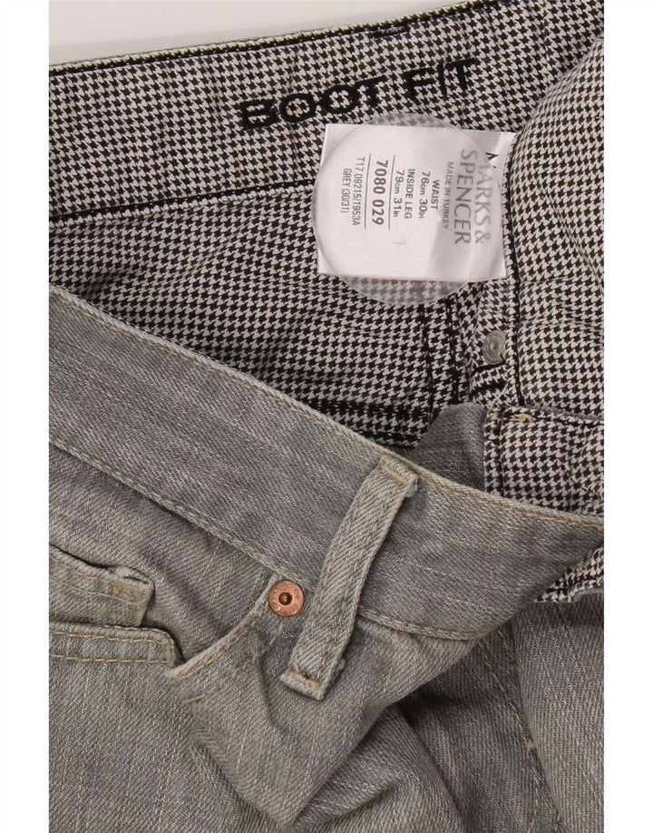 Мужские джинсы Bootcut Marks & Spencer W30 L26 серые, хлопковые