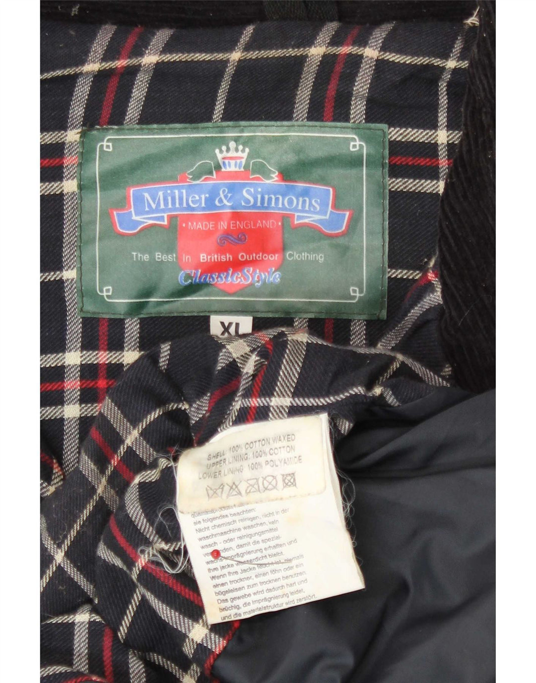 Мужская куртка Miller & Simons из вощеного хлопка UK 42 XL, черная