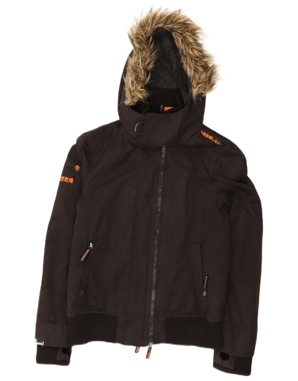 Женская ветровка с капюшоном Superdry The Windbomber UK 14, средний черный