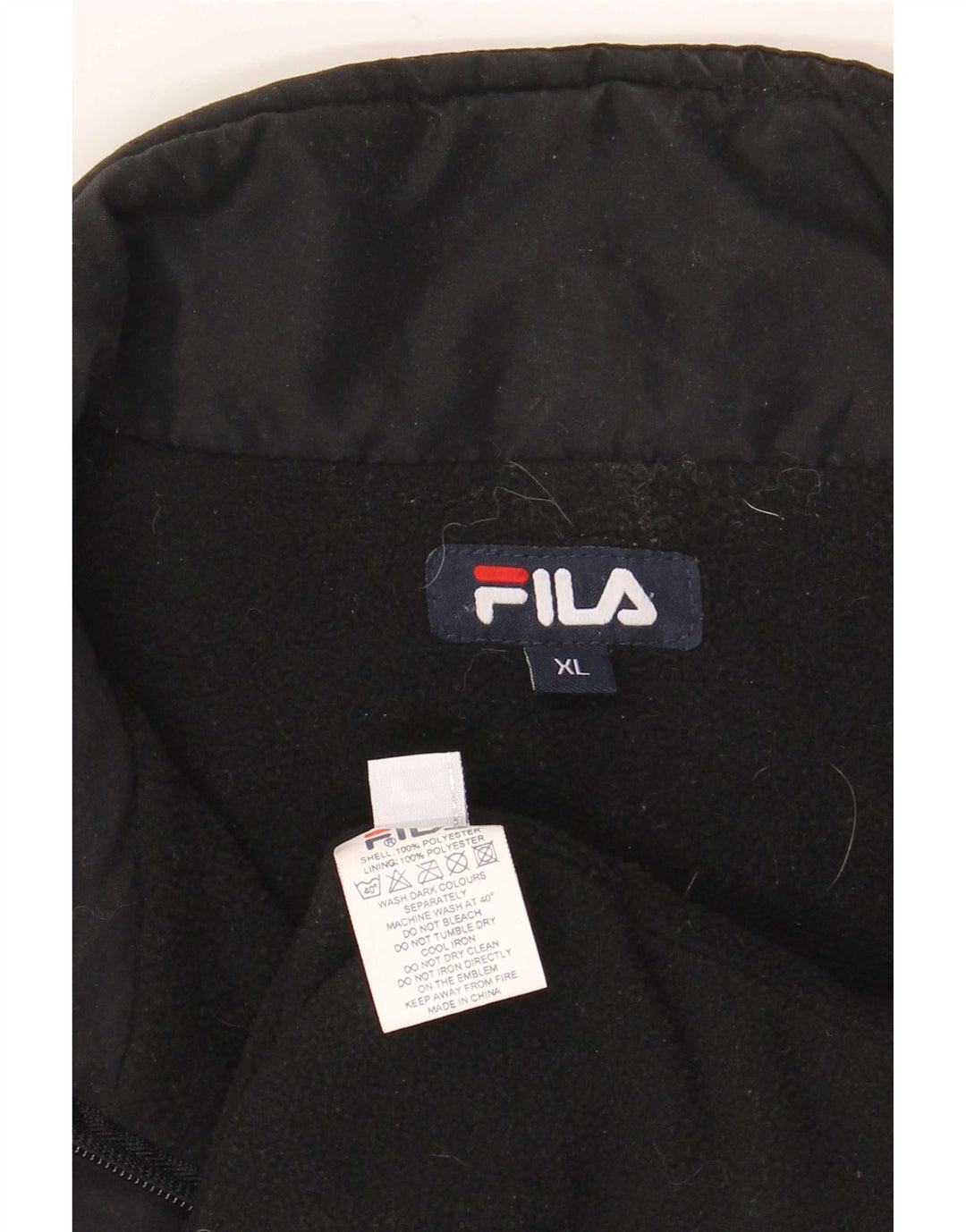 Мужская пуловер-ветровка Fila UK 42 XL, черный полиэстер