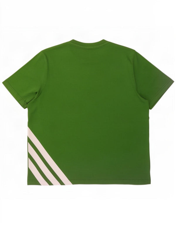 Adidas Мужская футболка с рисунком Top 2XL Зеленый хлопок