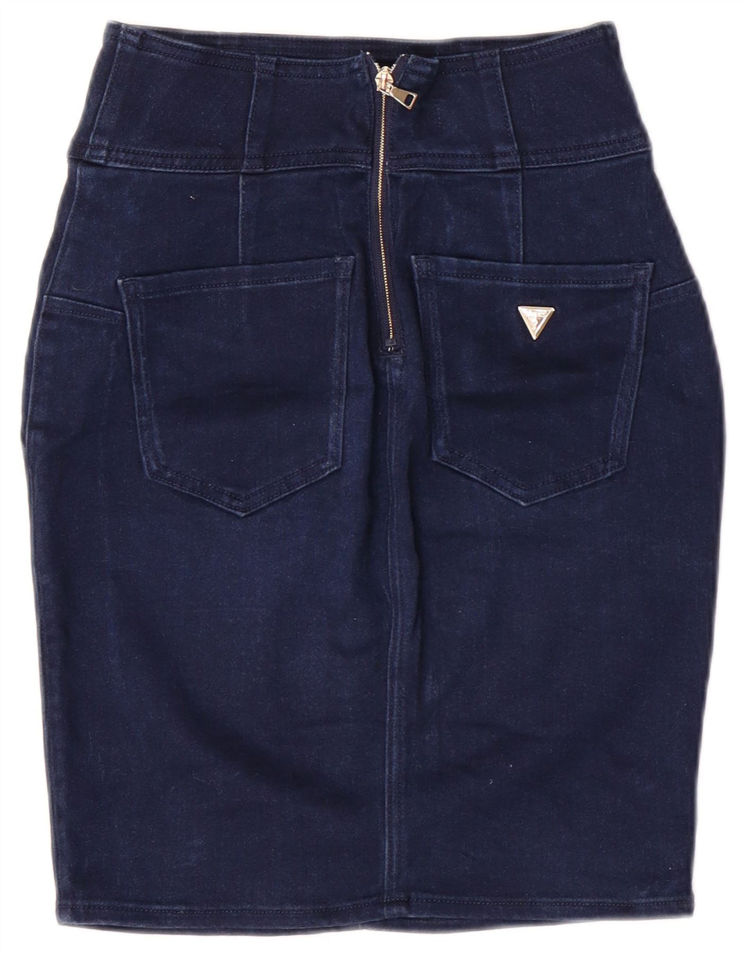 Guess Женская джинсовая юбка с завышенной талией W28, классическая синяя модальная юбка