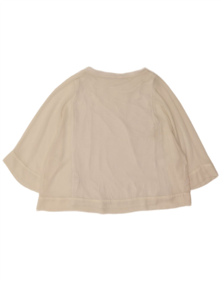 Женская блузка оверсайз Zara Top UK 14, средний белый полиэстер