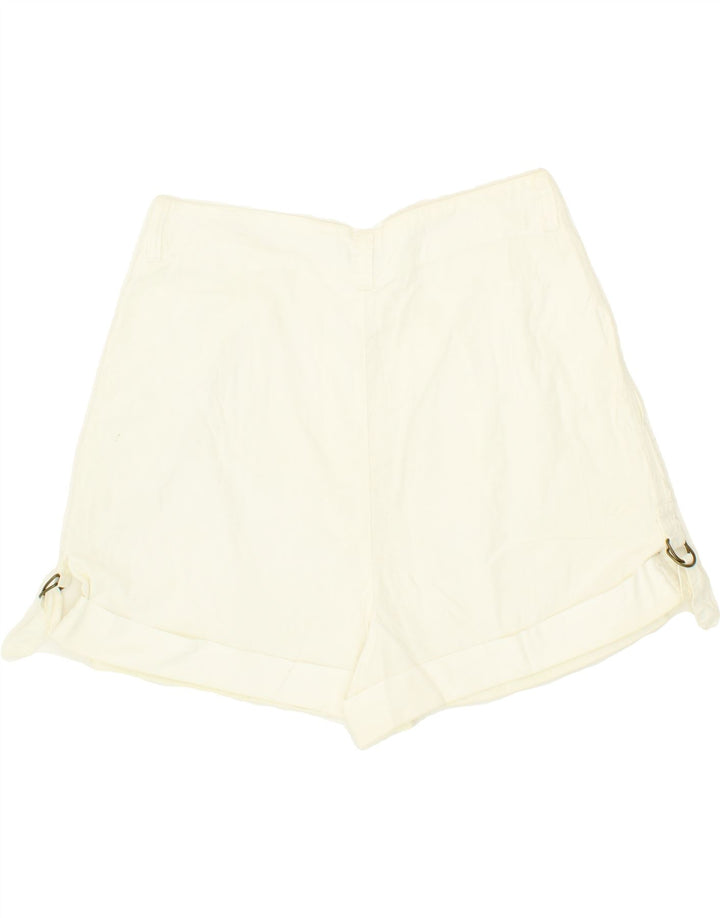 VINTAGE Womens Pleated Casual Shorts W30 Medium White Vintage Vintage and Second-Hand Vintage from Messina Hembry 