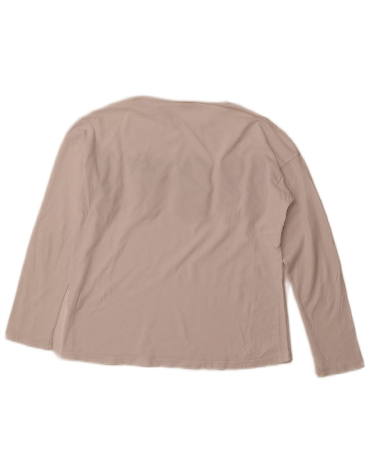 Топ ZARA с рисунком для девочек, длинный рукав, 9–10 лет, белый хлопок