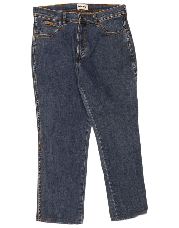 Мужские прямые джинсы Wrangler Texas W34 L27, синий хлопок