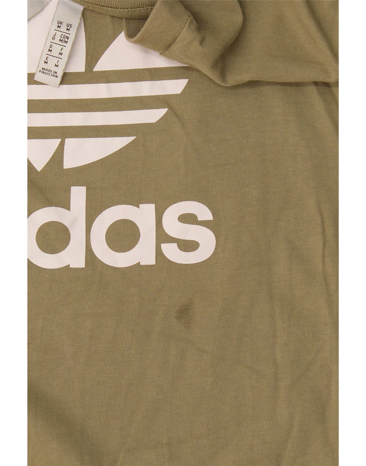 Мужская футболка Adidas с рисунком, средний цвет, хаки, хлопок
