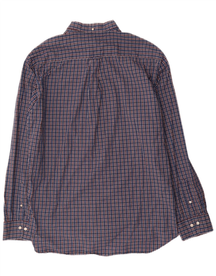 Мужская рубашка стандартного кроя Gant, размер 47/48, 3XL, синяя клетка, хлопок