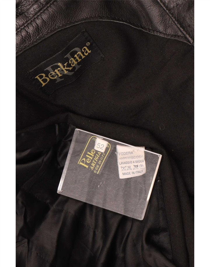 Мужское кожаное пальто Berkana IT 52 XL Черное