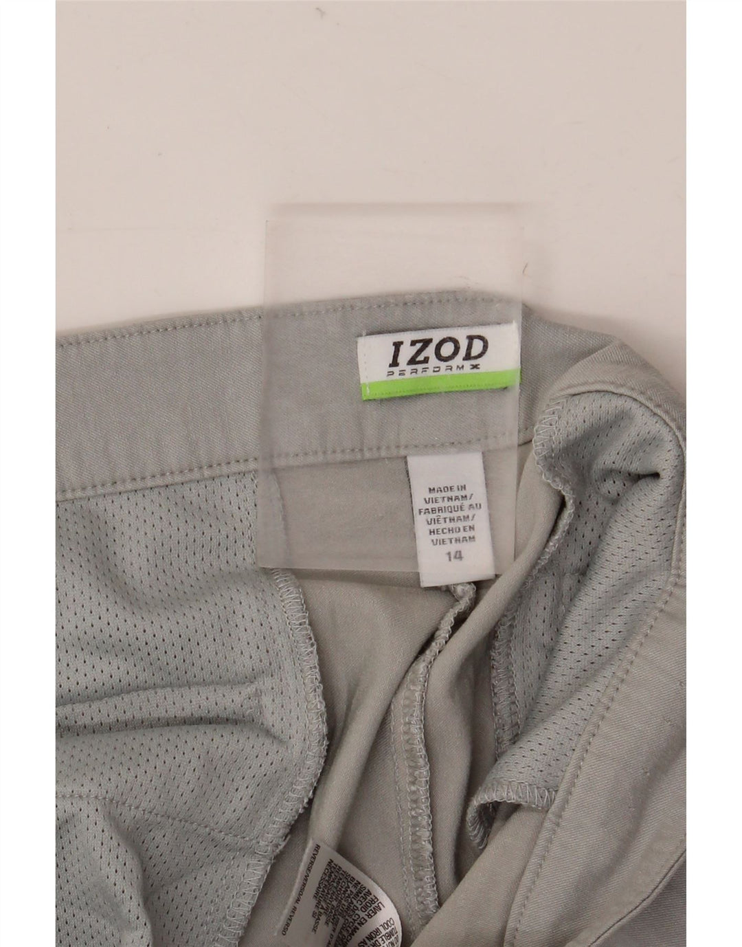 IZOD Женские прямые брюки чинос США 14 XL W38 L30 Серый вискоза