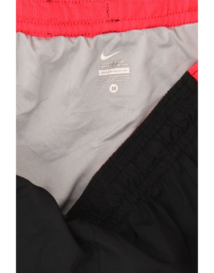 NIKE Womens Sport Shorts UK 14 Medium  Black Colourblock Polyester Vintage Nike and Second-Hand Nike from Messina Hembry 