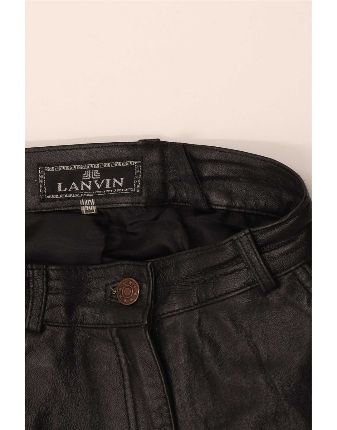 Женские кожаные брюки Lanvin IT 40 Small W28 L27 Черные