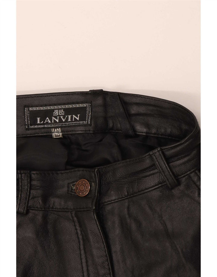 Женские кожаные брюки Lanvin IT 40 Small W28 L27 Черные