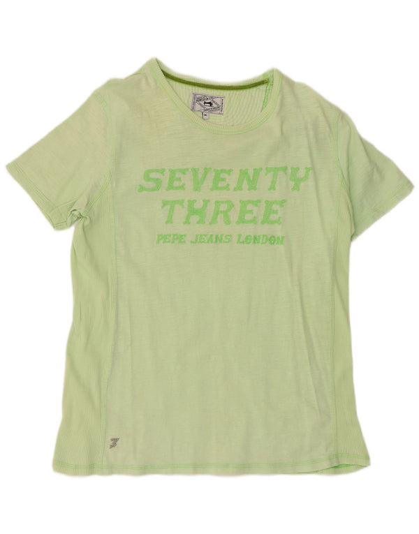 PEPE JEANS Mens Graphic T-Shirt Top 2XL Green Cotton