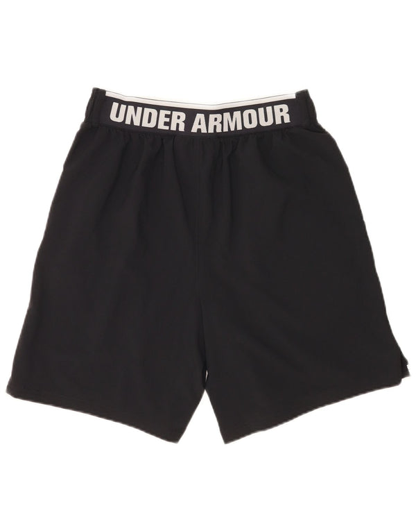 Мужские спортивные шорты с рисунком Under Armour, средние черные