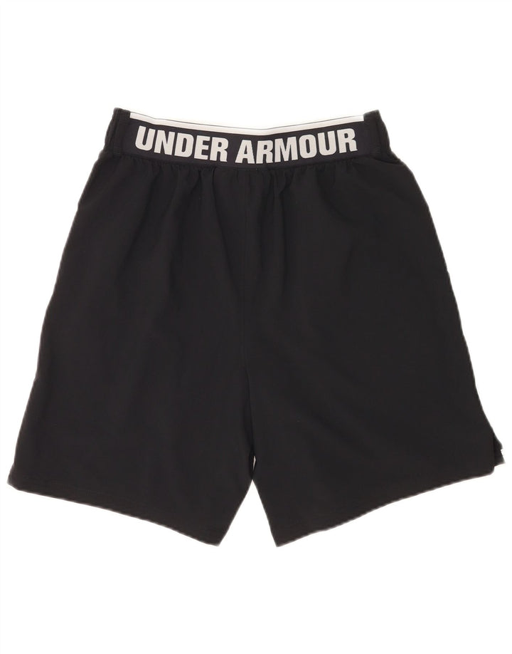 Мужские спортивные шорты с рисунком Under Armour, средние черные