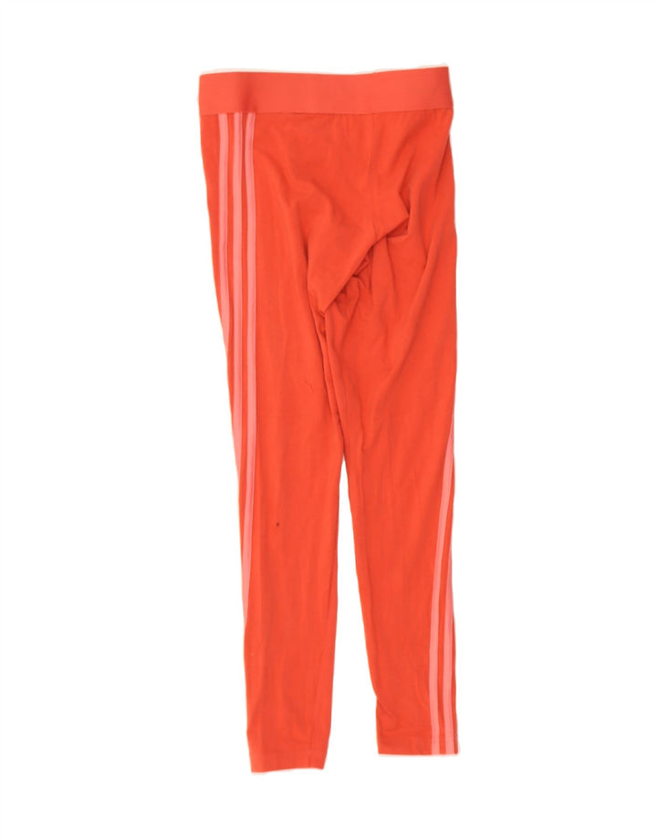 ADIDAS Womens Leggings UK 8/10 Small  Red Cotton Vintage Adidas and Second-Hand Adidas from Messina Hembry 